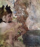 Edgar Degas The Female actress in the background Spain oil painting artist
